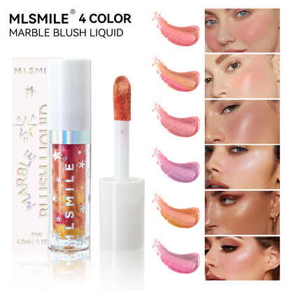 Marble Liquid Blush Brightening Color Rendering Facial Rouge Makeup