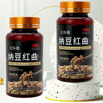 Natto Red Yeast For Middle-aged And Elderly Vascular Earthworm Protein Soft Capsules