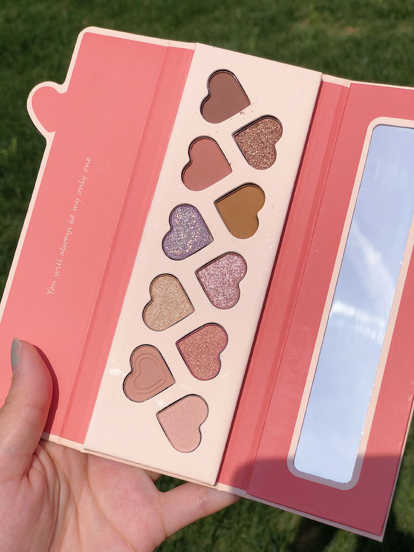 Ten Color Pearlescent Matte Eyeshadow Tray Waterproof Makeup Love