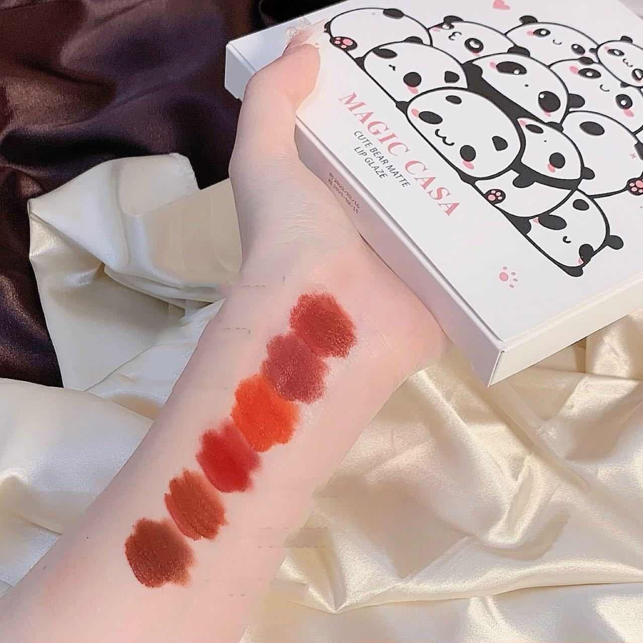 Matte Lip Gloss Gift Set Lip Mud Does Not Fade No Stain On Cup Matte Velvet Student Party Lipstick