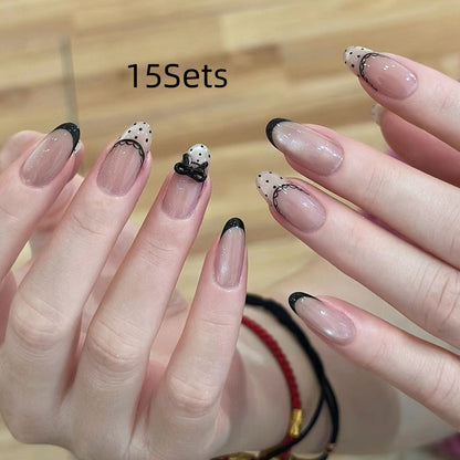Sweet Girl Wearing Fake Nails