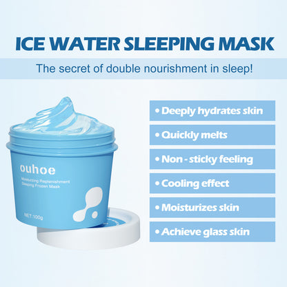 OUHOE Hydrating And Moisturizing Sleep Frozen Mask, Shrink Pores Brightens Skin, Refreshes And Moisturizes Spread Mask