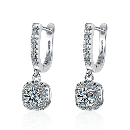 Ear Clip Women's Diamond Inlaid Short Hollow Zircon Earrings