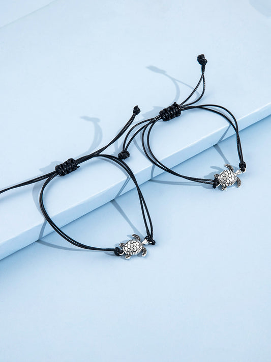 Beach Turtle Braided Anklet
