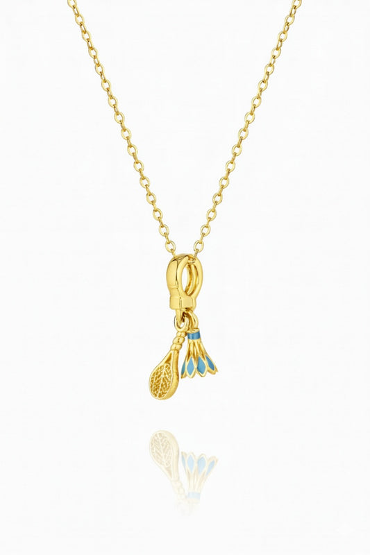Stainless Steel Tennis Charm Necklace For Women