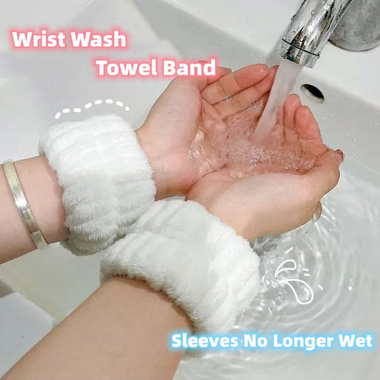 Wrist Washband Microfiber Wrist Wash Towel Band Wristbands For Washing Face Absorbent Wristbands Wrist Sweatband For Women Beauty Supplies Gadgets