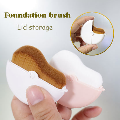 Rotatable Self-protecting Dense Makeup Brush With A Wavy Curve