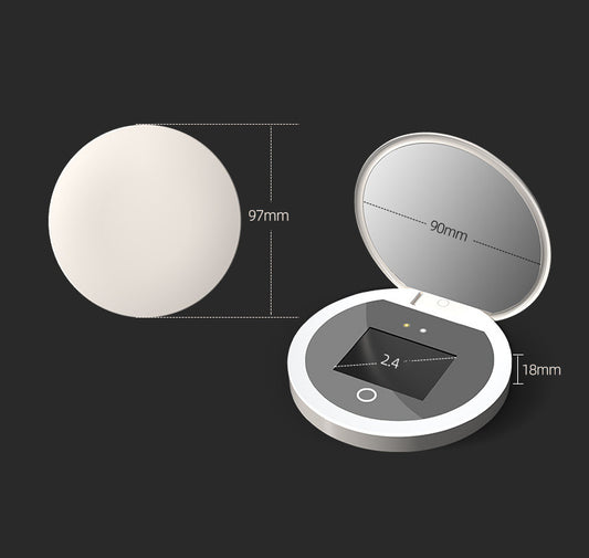 Intelligent Sunscreen UV Makeup Mirror Handheld LED Beauty Makeup Mirror