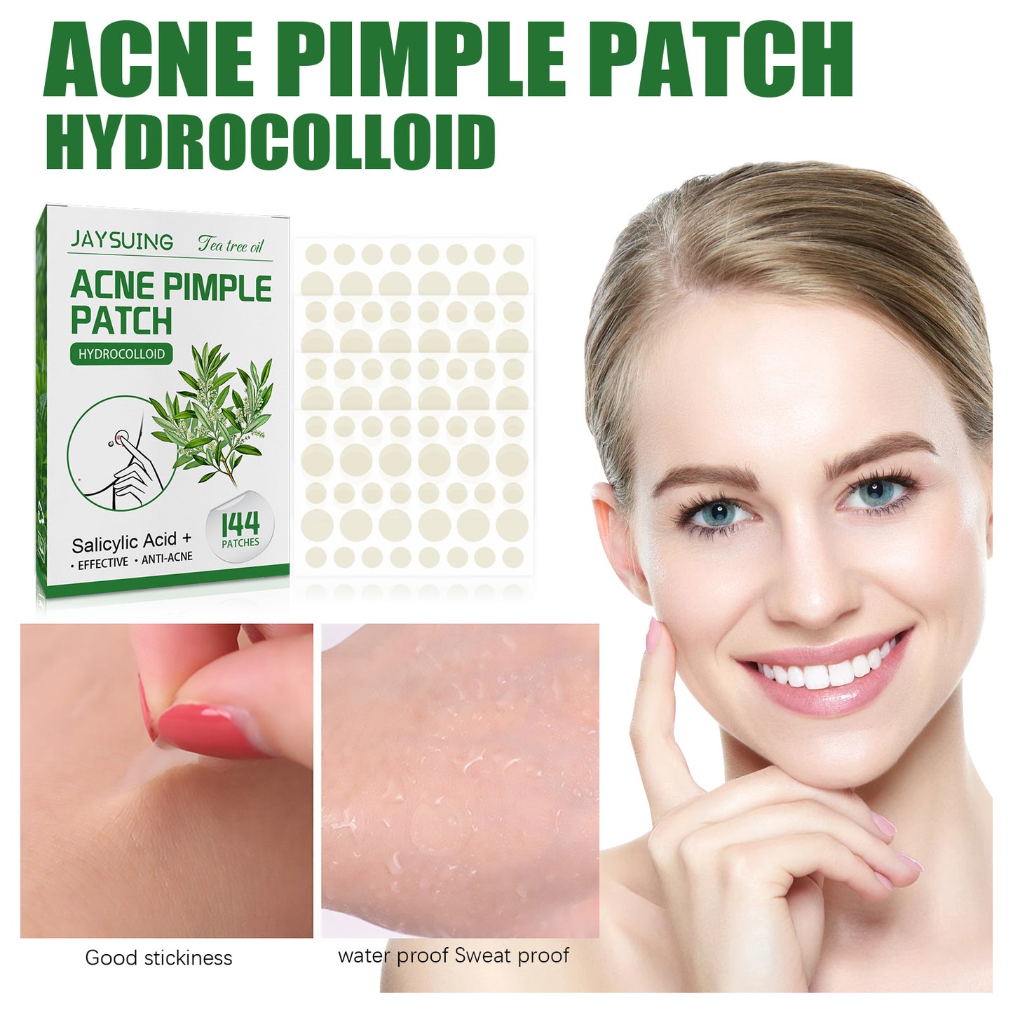 Invisible Makeup, Waterproof, Moisturizing And Cleaning Tea Tree Oil Acne Patch
