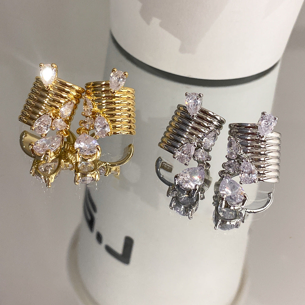 Ear Clip Personality Temperament Stud Earrings