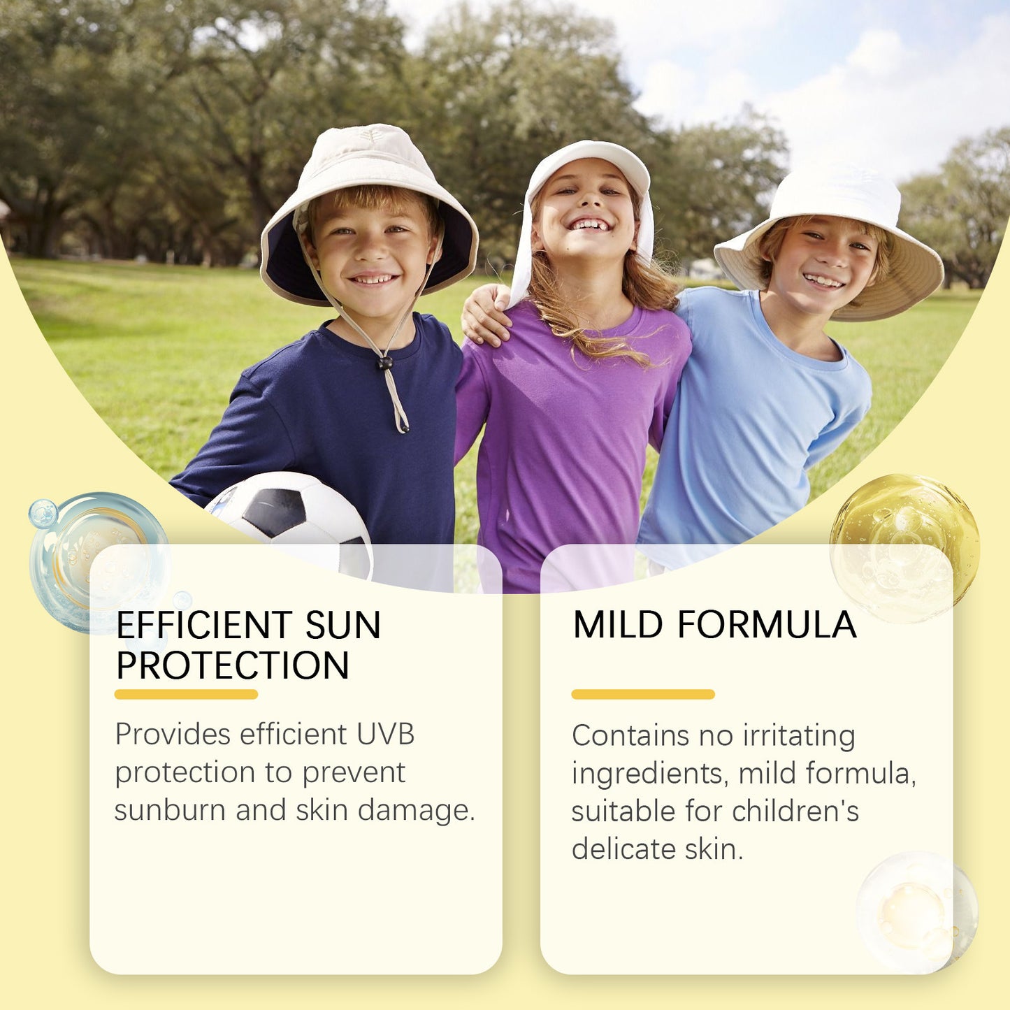 Children's Protective Stick UV Light Refreshing Not Sticky