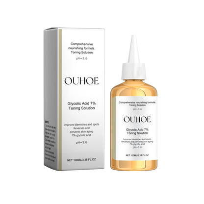 OUHOE Glycolic Acid 7% Moisturizing Toner, Remove Acne, Improve Skin Condition And Rejuvenate Skin Toner Essence