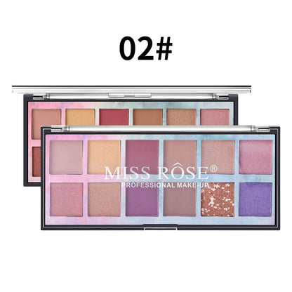 Beauty Shimmer Matte Long Lasting Waterproof Makeup Eye Shadow Plate