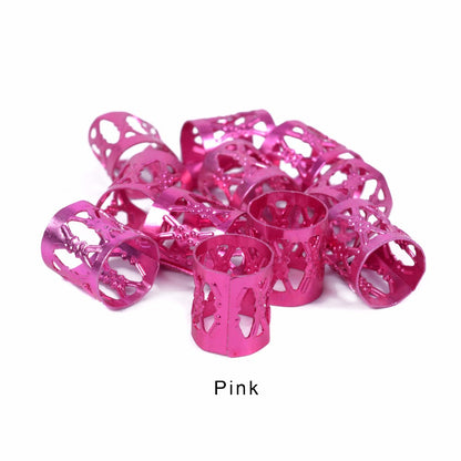 Aluminum Hollow Embossed Dreadlocks Buckle Dreadlocks Hair Extension Ring Hair Braid Cuff