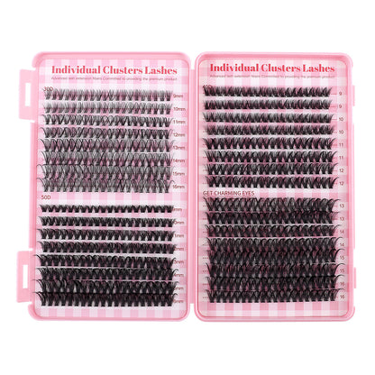 DIY Daily Natural Thick Segment Single Cluster False Eyelashes