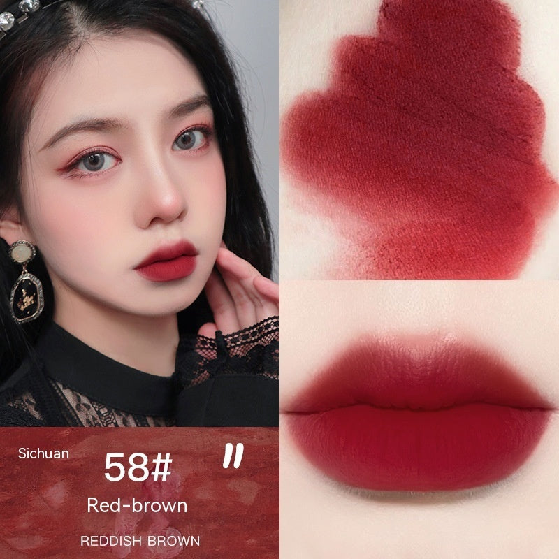 Canned Lip Mud Transparent Red Thin Persimmon Color
