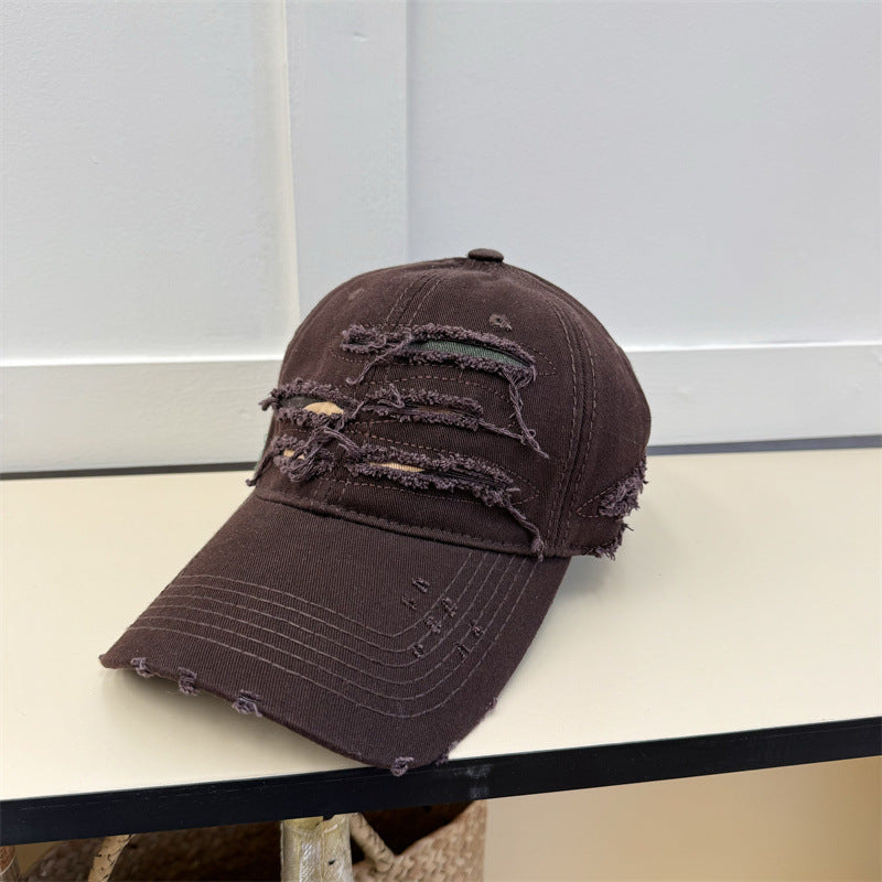 Sun Hat Make Old Ripped Soft Top Baseball Cap