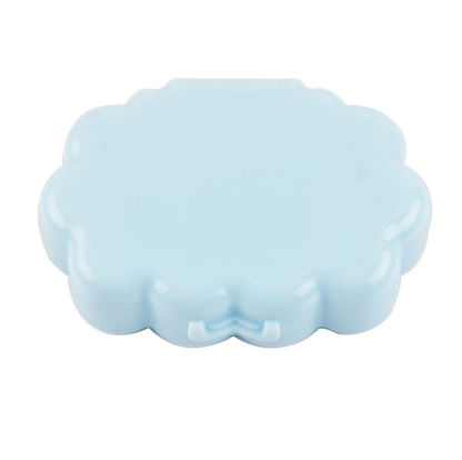 Portable contact lens case-transparent pink-1 set