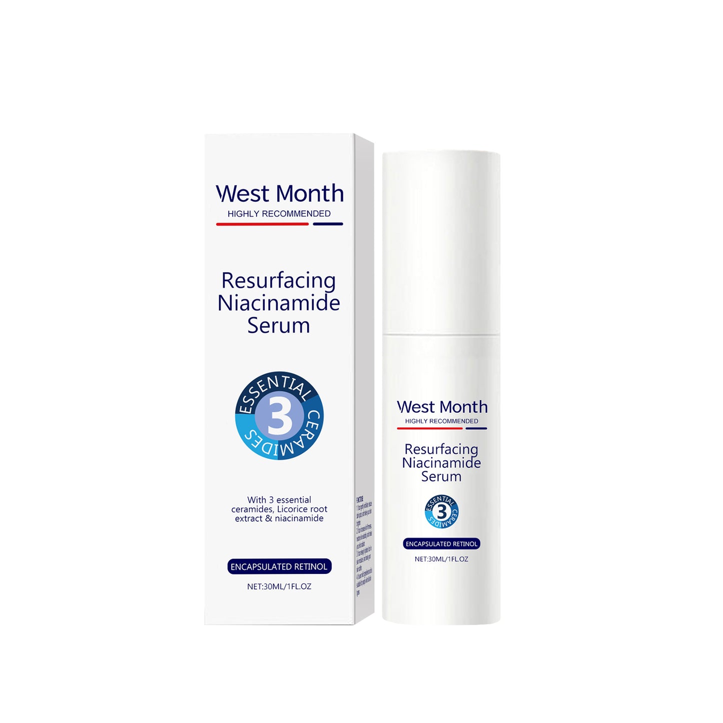 West&Month Nicotinamide Essence Emulsion, Nicotinamide Multi-Emulsion Hydrates, Moisturizes, Brightening, Silken And Tender Skin