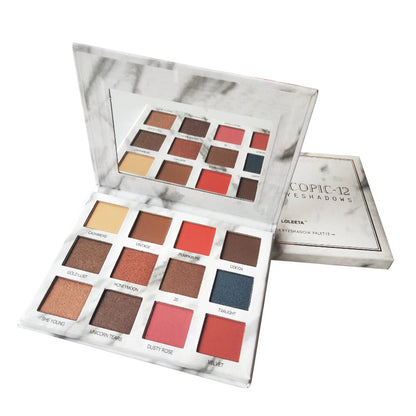 Ladies Fashion 12 Colors Marble Pan Eyeshadow