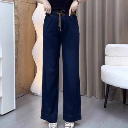 Loose Slimming Washed Denim Jeans For Women