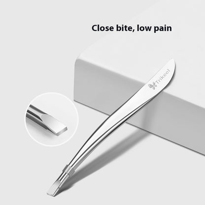 Willow Leaf-shaped Eye Tweezer Beard Pulling Tweezers Stainless Steel Eyebrow Tweezers