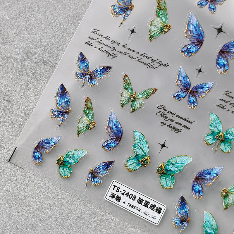 TENSOR New Technology Thin Transparent Three-dimensional Adhesive Nail Sticker