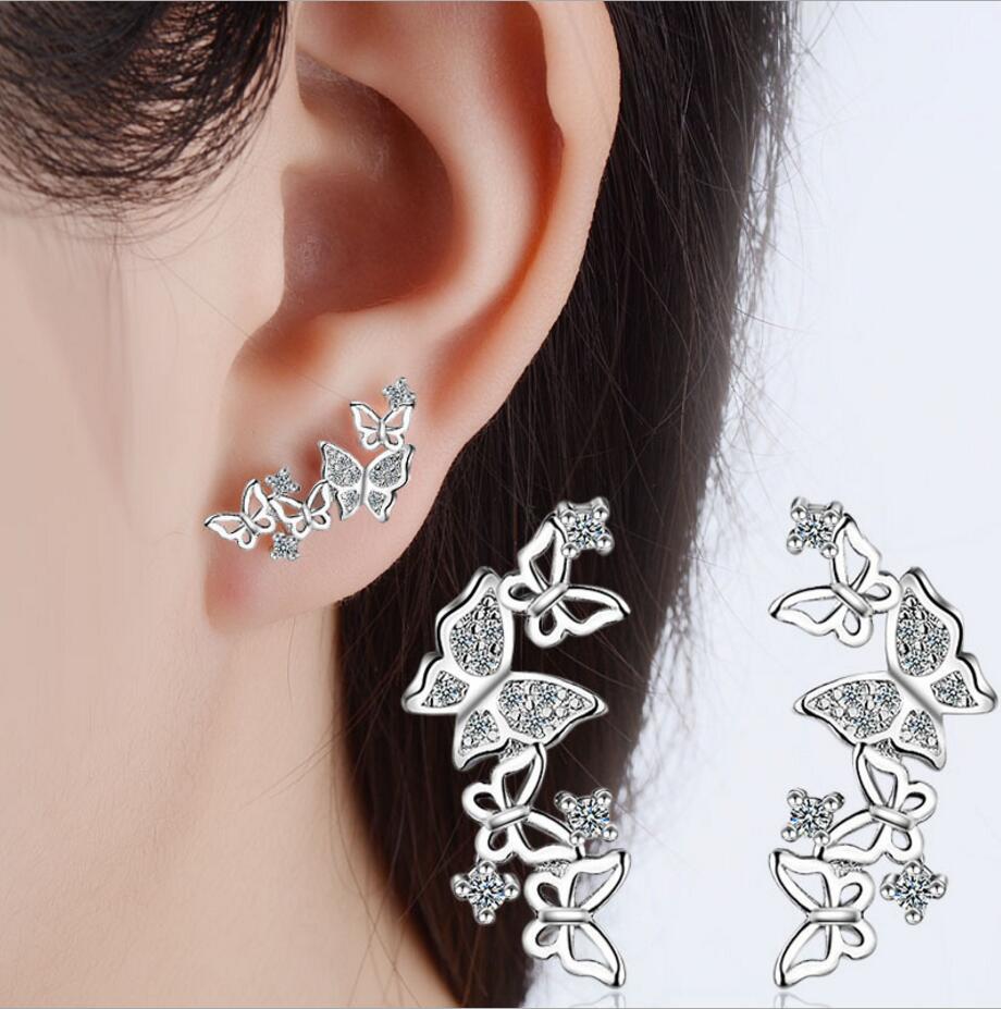 Jewelry Hot Sale Korean Bow Tie Zircon Earrings For Women Pendientes