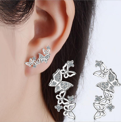 Jewelry Hot Sale Korean Bow Tie Zircon Earrings For Women Pendientes
