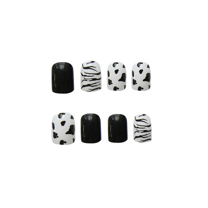 Fake Nail Patch Finished Nail Sticker Nail Sticker Black And White