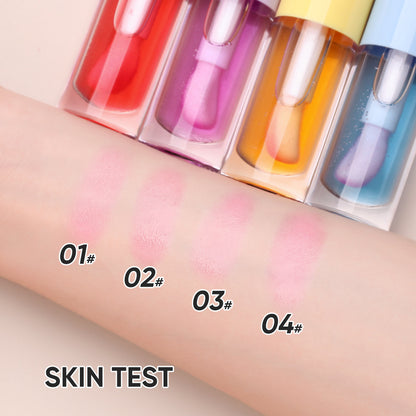 Big Brush Thin And Glittering Fluid Macaron Color-changing Blush Oil