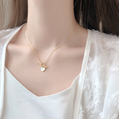 Romantic Heart Necklace Copper Zircon Pendant Necklace