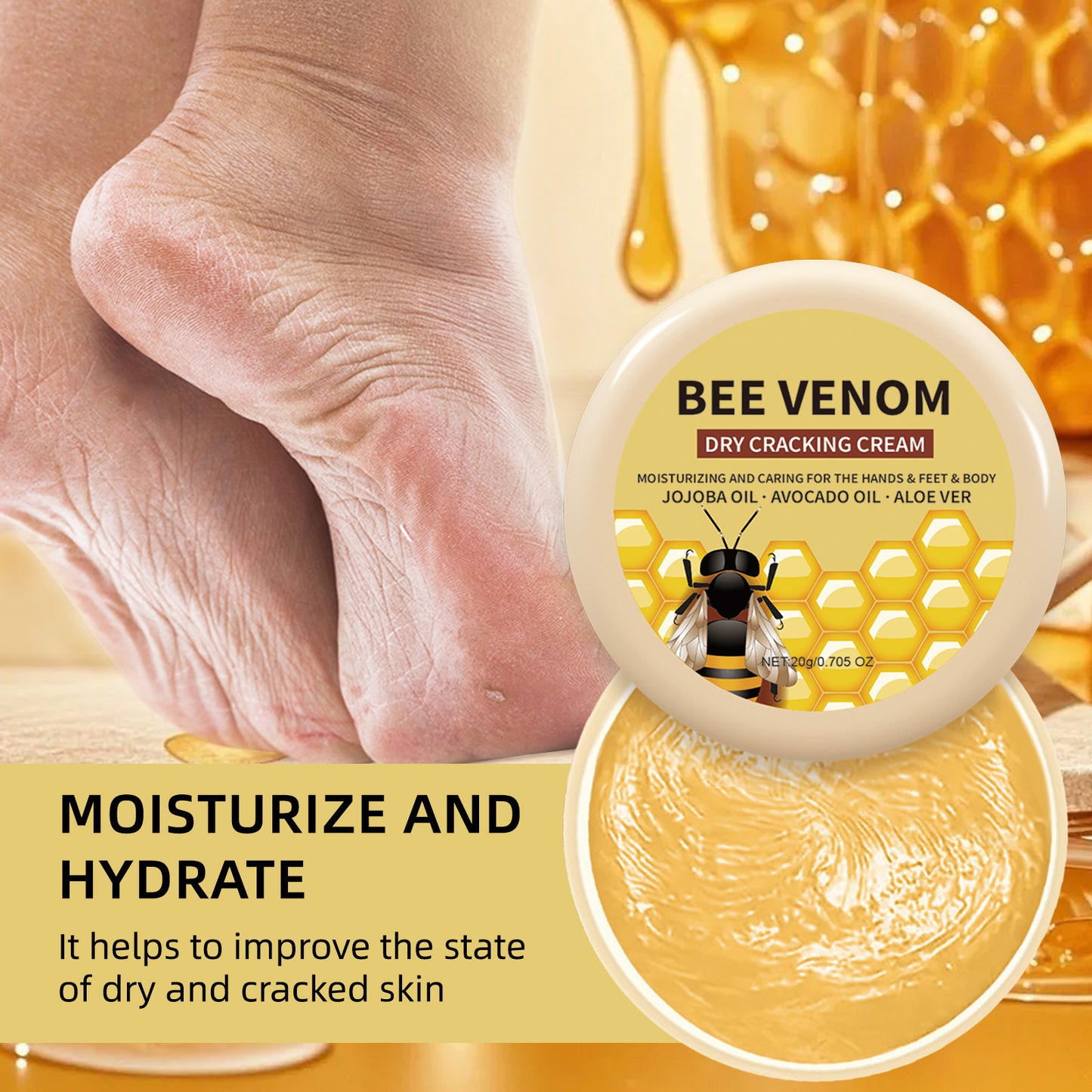 Moisturizing Hand And Foot Cream To Hydrate And Prevent Dryness In The Skin On Your Heels
