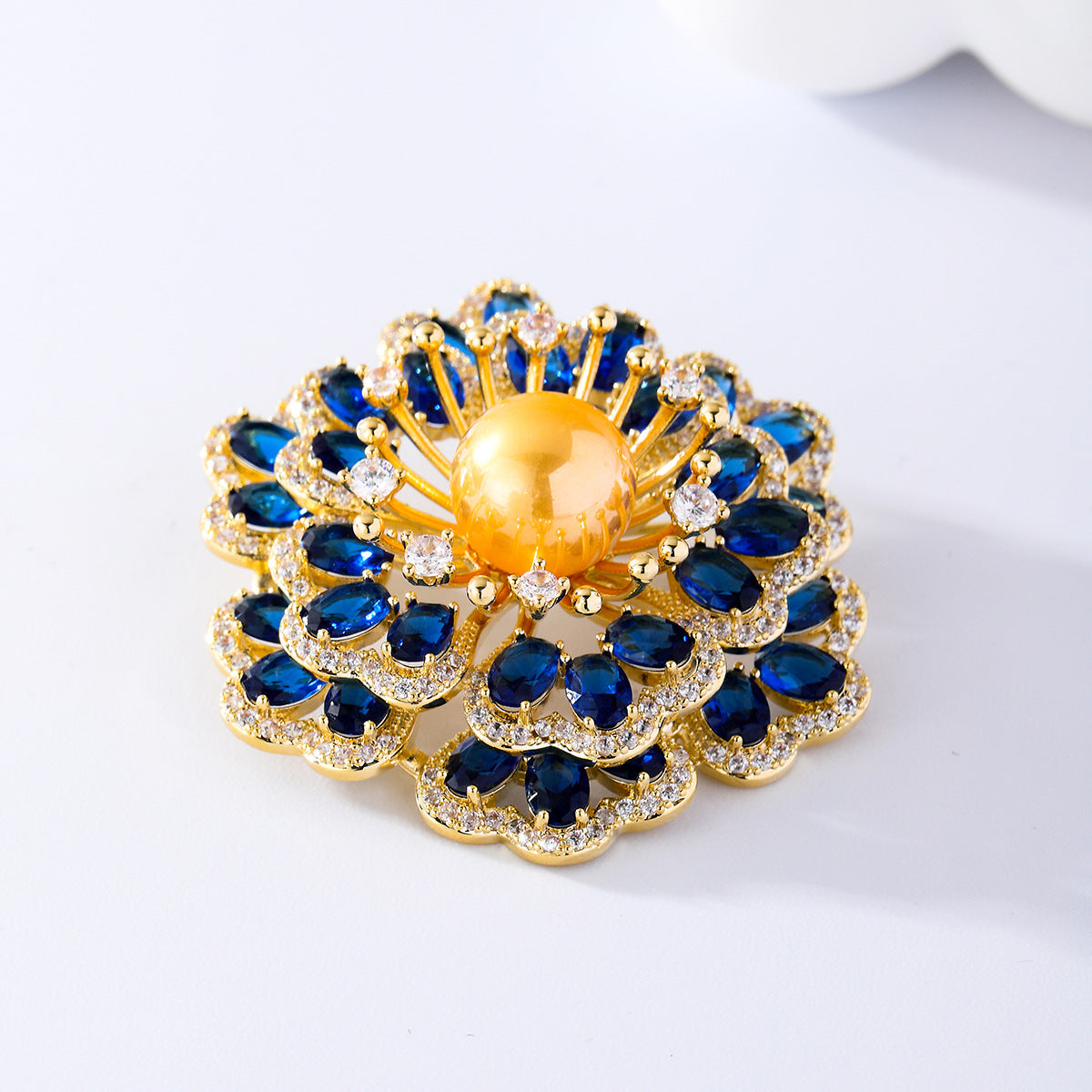 Heavy Industry Begonia Brooch Luxury Female Pin