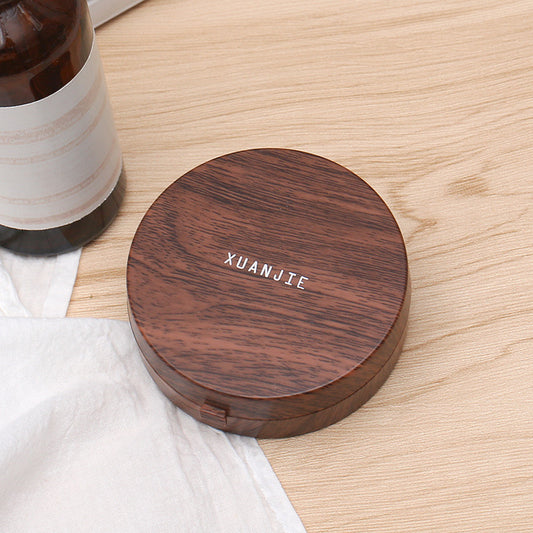 Contact Lens Case Vintage Wood Grain Contact Lens Case Wooden