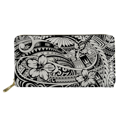 Printed Vintage Lady Zip Clutch