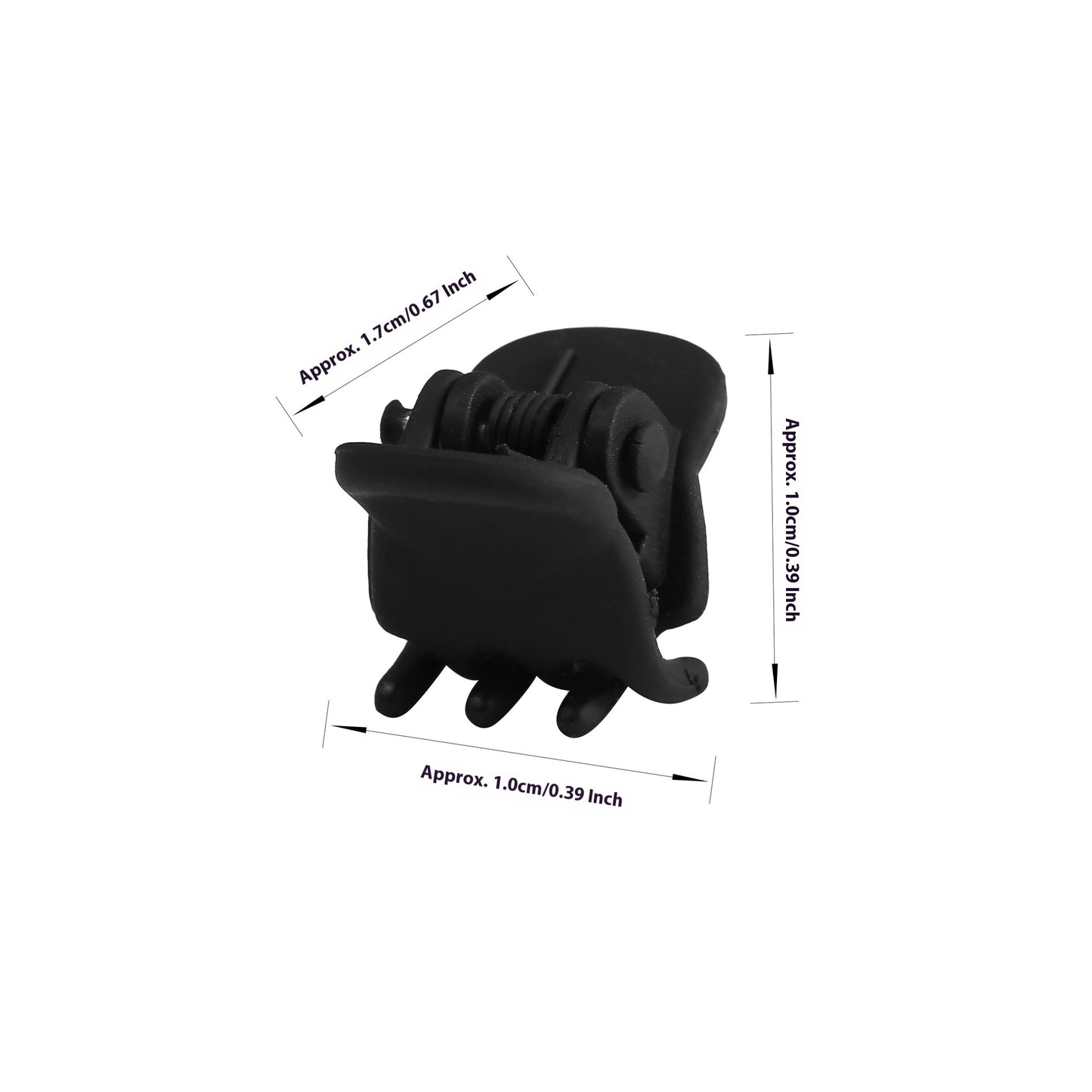 Matte Black Mini Claw Clip 1cm Female Bangs Small Hairclip Children's Broken Hair Braided Net Red Jewelry