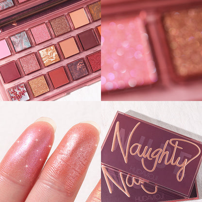 NUDE Reverse Rose 18-color Eyeshadow Palette Lasting With Glitter Pearly Matte