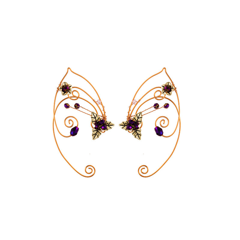 Handmade Pagan Elf Ear Clip Earrings Fairy Elves Ear
