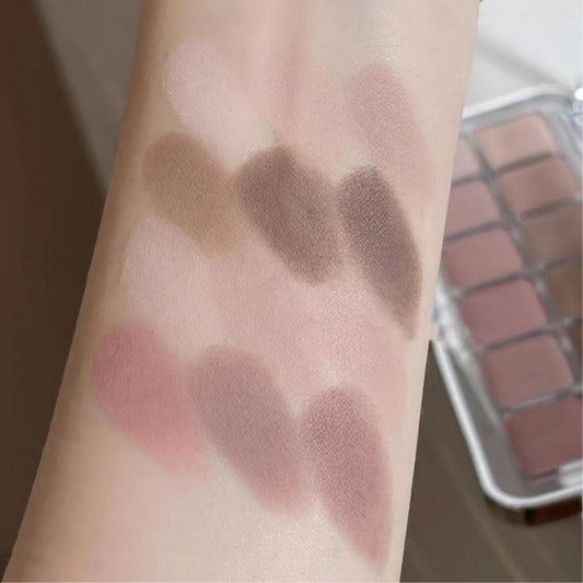 Inspiration Twelve Colors Low Saturation Full Matte Cool Atmosphere Earth Color Pure Desire Eye Shadow Plate