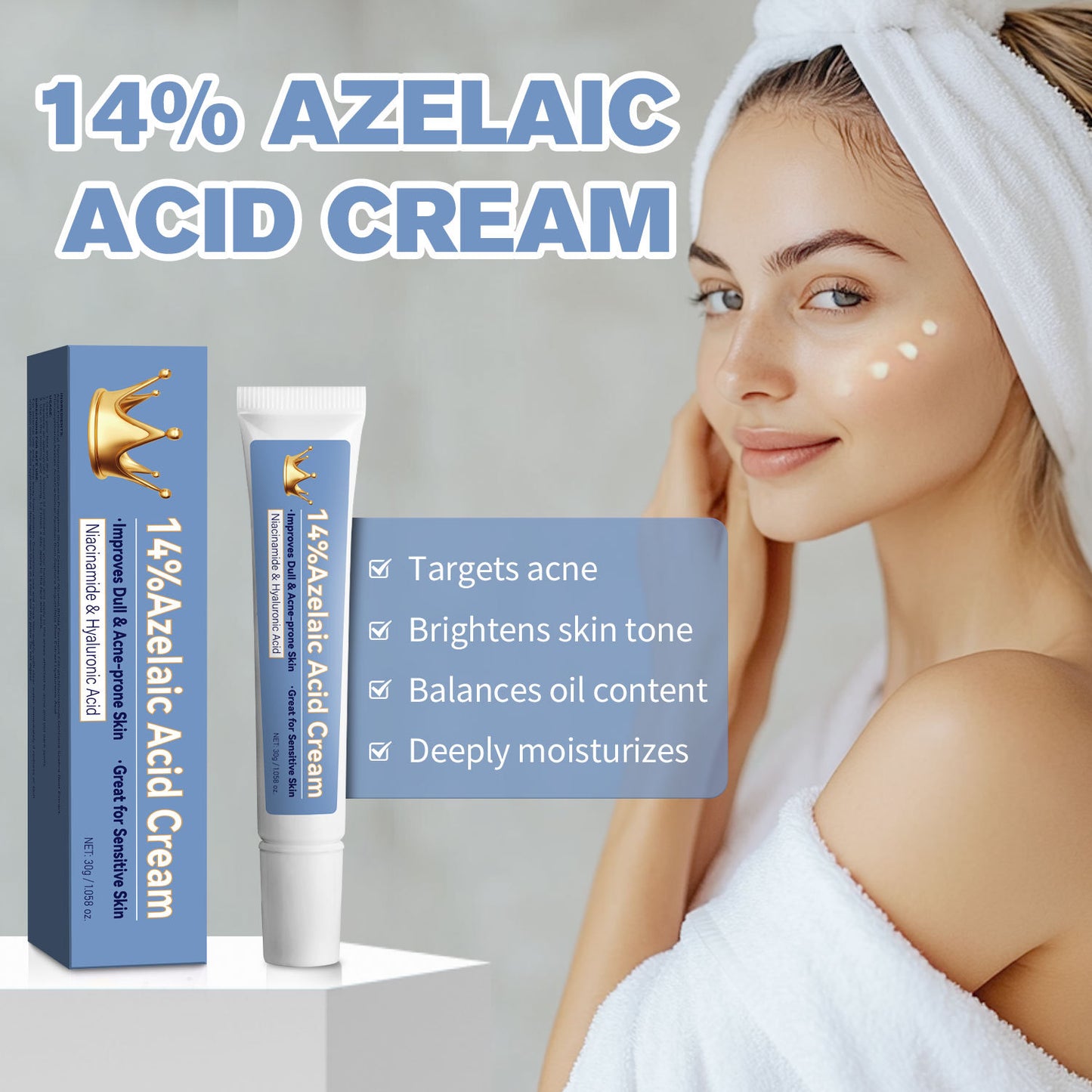 Azelaic Acid Cream 30g Blue