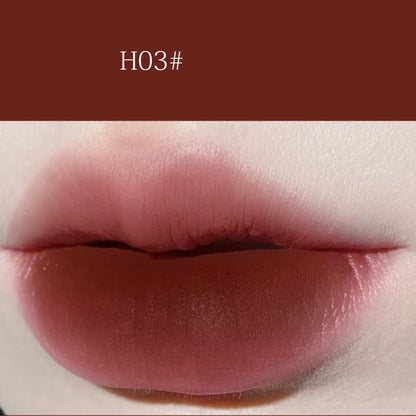 HERORANGE Color Mixing Diary Lip Mud Cream Velvet Matte Lip Lacquer Milk Tea Bean Paste Student Lipstick