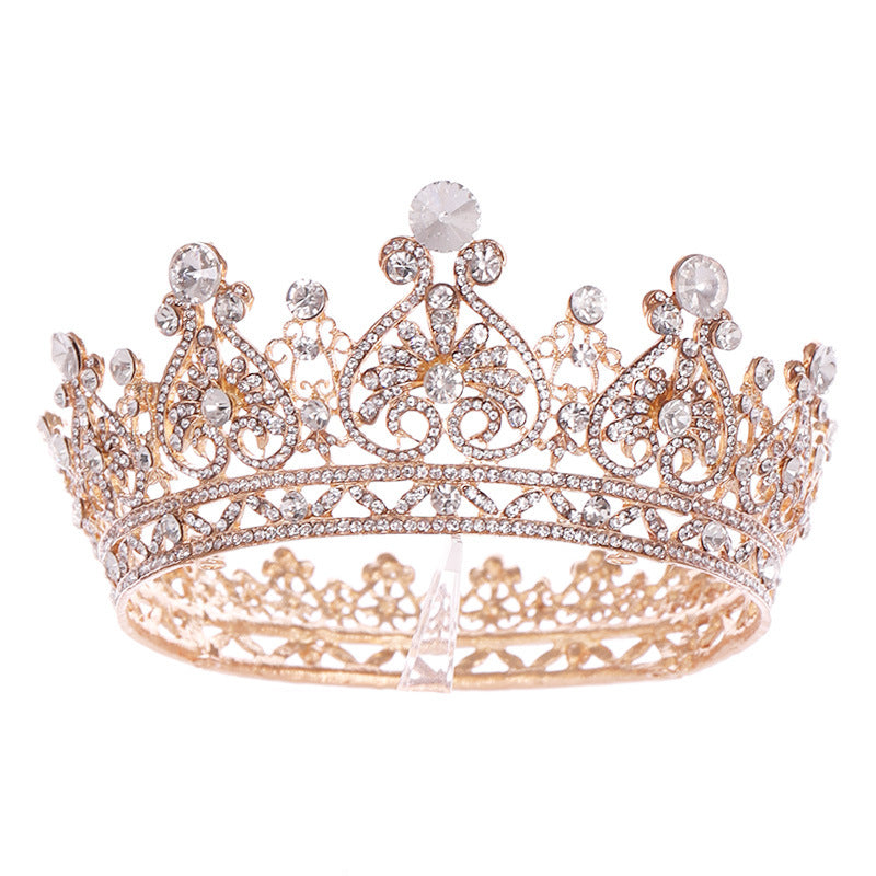 Heart-shaped Rhinestone Big European And American Princess Crown Hair Accessories