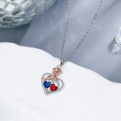 European And American Style Jewelry Rose Heart Fashion Elegant Necklace For Women