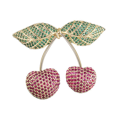 Women's Fruit Pin Cherries Temperament Brooch