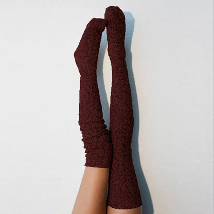 Long tube wool ball socks