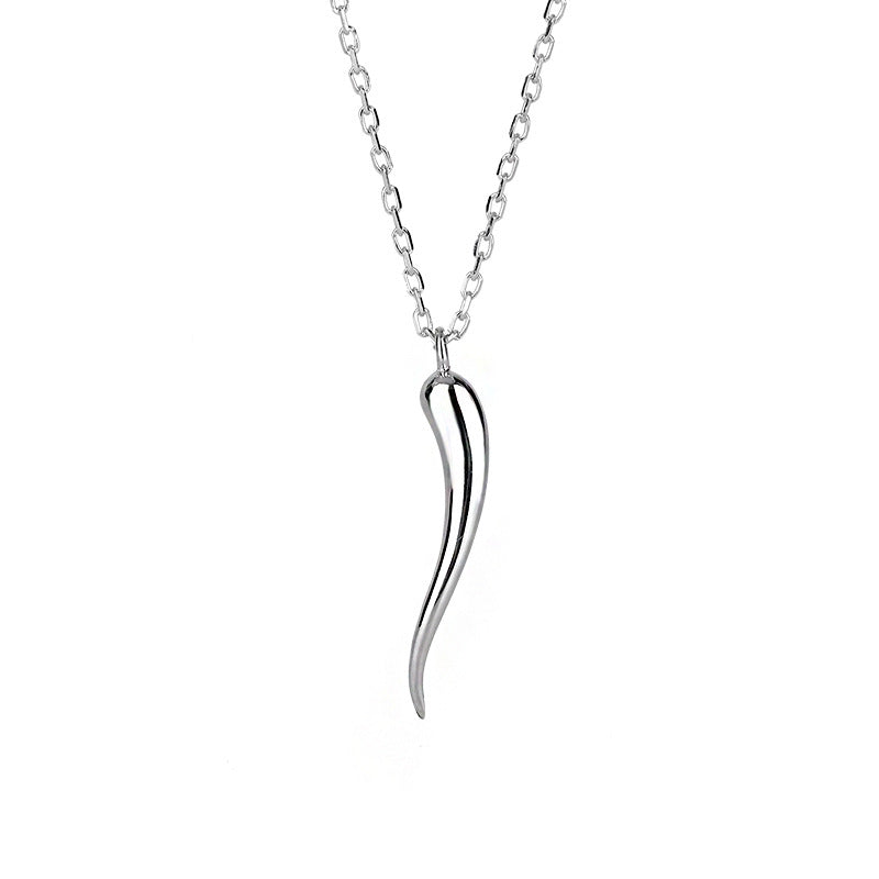 Pure Silver Small Chili Necklace For Women