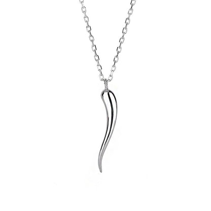 Pure Silver Small Chili Necklace For Women