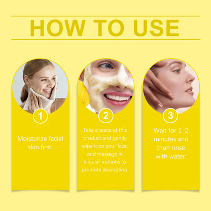EELHOE Turmeric Cleansing Pad Gently Cleanses Face, Brightens And Nourishes Skin, Refreshing Skin Care Cleansing Pad