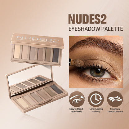 Six-Color Mini Matte Taupe Eyeshadow Palette